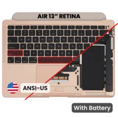Топкейс з акумулятором і клавіатурою (ANSI US) для MacBook Air 13" A1932 (2018-2019) (Used OEM Pull: Grade B/C) (Rose Gold)