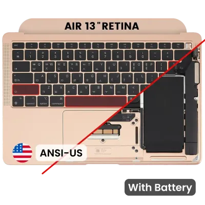 Топкейс з акумулятором і клавіатурою (ANSI US) для MacBook Air 13" A2337 (2020) (Used OEM Pull: Grade A) (Rose Gold)