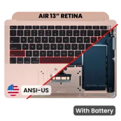Топкейс з акумулятором і клавіатурою (ANSI US) для MacBook Air 13" A1932 (2018-2019) (Used OEM Pull: Grade A) (Rose Gold)