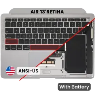 Топкейс з акумулятором і клавіатурою (ANSI US) для MacBook Air 13" A2337 (2020) (Used OEM Pull: Grade B/C) (Space Gray)