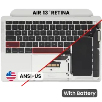 Топкейс з акумулятором і клавіатурою (ANSI US) для MacBook Air 13" A2337 (2020) (Used OEM Pull: Grade B/C) (Silver)