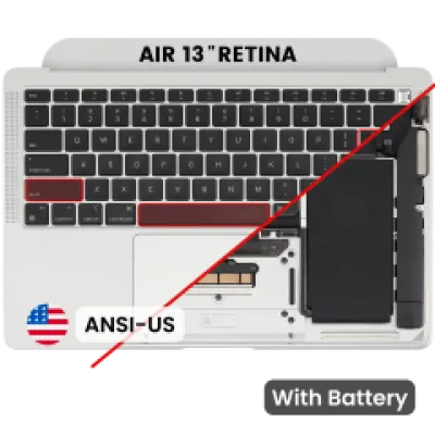 Топкейс з акумулятором і клавіатурою (ANSI US) для MacBook Air 13" A2337 (2020) (Used OEM Pull: Grade A) (Silver)