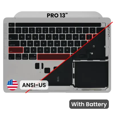Топкейс з акумулятором і клавіатурою (ANSI US) для MacBook Pro 13" A2338 (2020) (Used OEM Pull: Grade B/C) (M1) (Space Gray)