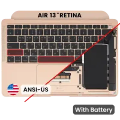 Топкейс з акумулятором і клавіатурою (ANSI US) для MacBook Air 13" A2337 (2020) (Used OEM Pull: Grade B/C) (Rose Gold)