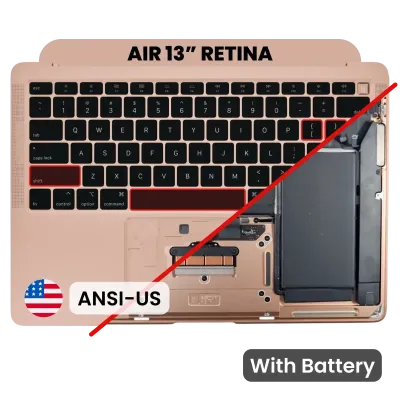 Топкейс з акумулятором і клавіатурою (ANSI US) для MacBook Air 13" A2179 (2020) (Used OEM Pull: Grade A) (Rose Gold)