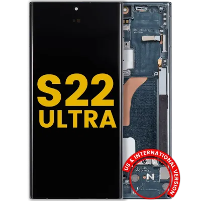 Дисплейний модуль для Samsung Galaxy S22 Ultra 5G (US & International версія) з рамкою (Refurbished) (зелений)