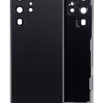Заднє скло з камерою для Samsung Galaxy S22 Ultra 5G (No Logo) (Aftermarket Plus) (Phantom Black)