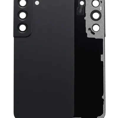 Задня кришка зі склом і камерою для Samsung Galaxy S22 5G (без логотипу) (Aftermarket Plus) (Phantom Black)