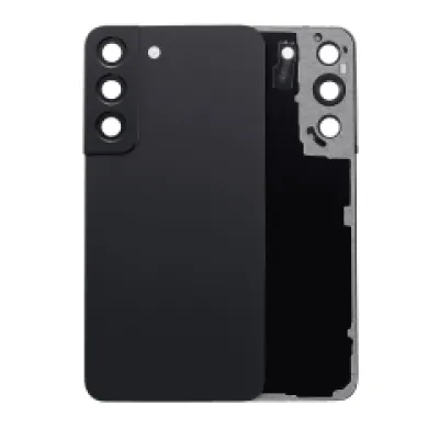 Задня кришка зі склом і камерою для Samsung Galaxy S22 5G (без логотипу) (Aftermarket Plus) (Phantom Black)