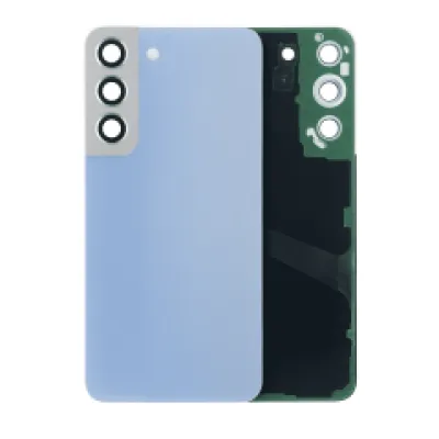 Задня кришка зі склом і камерою для Samsung Galaxy S22 5G (без логотипу) (Aftermarket Plus) (Sky Blue)