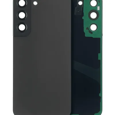 Задня кришка зі склом і камерою для Samsung Galaxy S22 5G (без логотипу) (Aftermarket Plus) (графітовий)