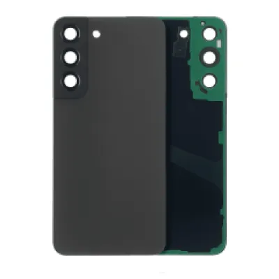 Задня кришка зі склом і камерою для Samsung Galaxy S22 5G (без логотипу) (Aftermarket Plus) (графітовий)