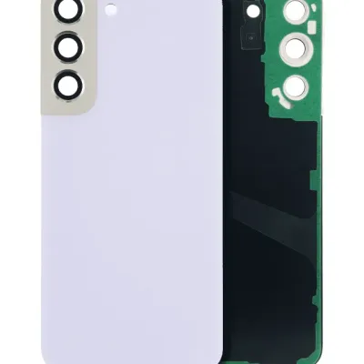 Задня кришка зі склом і камерою для Samsung Galaxy S22 5G (без логотипу) (Aftermarket Plus) (фіолетовий)