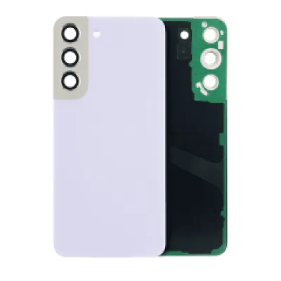 Задня кришка зі склом і камерою для Samsung Galaxy S22 5G (без логотипу) (Aftermarket Plus) (фіолетовий)