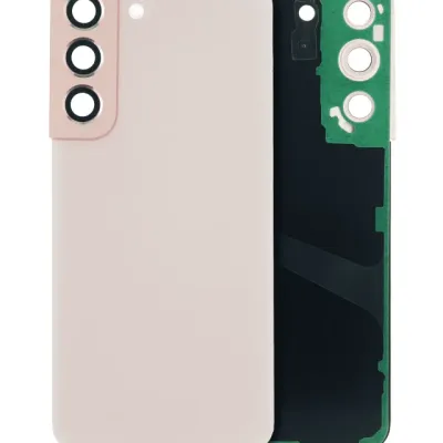 Задня кришка зі склом і камерою для Samsung Galaxy S22 5G (без логотипу) (Aftermarket Plus) (Pink Gold)