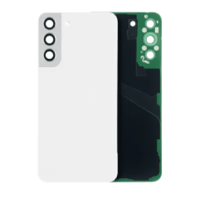 Задня кришка зі склом і камерою для Samsung Galaxy S22 Plus 5G (без логотипу) (Aftermarket Plus) (білий)