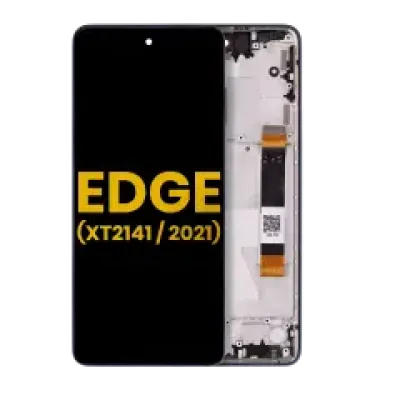 Дисплейний модуль (LCD) з рамкою для Motorola Edge 5G (XT2141 / 2021) (Refurbished) (Nebula Blue)
