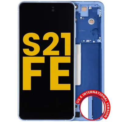 OLED Assembly With Frame For Samsung Galaxy S21 FE 5G (US & International) (Refurbished) (Navy)