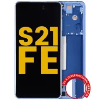 Дисплейний модуль (OLED) з рамкою для Samsung Galaxy S21 FE 5G (US & International) (Refurbished) (Navy)