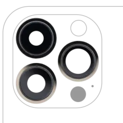 Скло камери з кріпленням і рамкою для iPhone 13 Pro / 13 Pro Max (справжній сапфір) (Premium) (золотий)