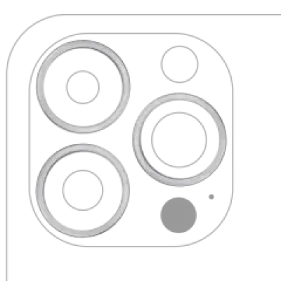 Рамка камери для iPhone 13 Pro / 13 Pro Max (Graphite) (3 шт)