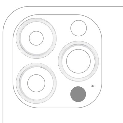 Рамка камери для iPhone 13 Pro / 13 Pro Max (сріблястий) (3 шт)