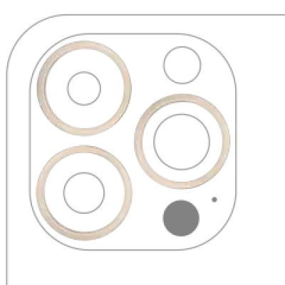 Рамка камери для iPhone 13 Pro / 13 Pro Max (золотий) (3 шт)