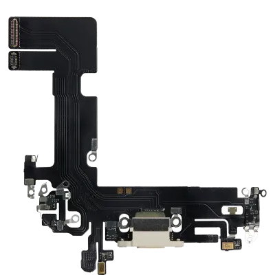Charging Port Flex Cable For iPhone 13 (Aftermarket Plus) (Starlight)