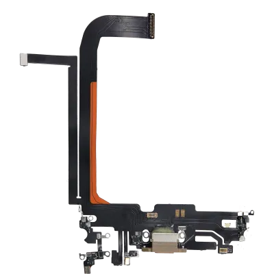 Charging Port Flex Cable For iPhone 13 Pro Max (Aftermarket Plus) (Gold)