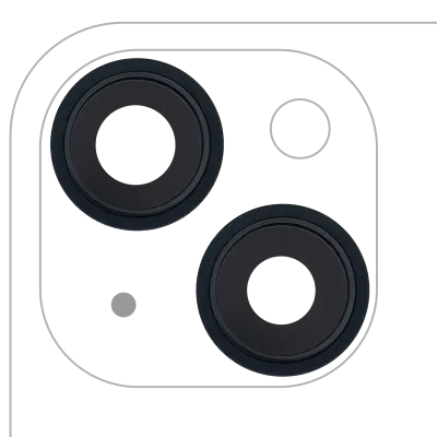 Back Camera Lens With Bracket & Bezel For iPhone 13 / 13 Mini (2 Piece Set) (Real Sapphire) (Premium) (Midnight)