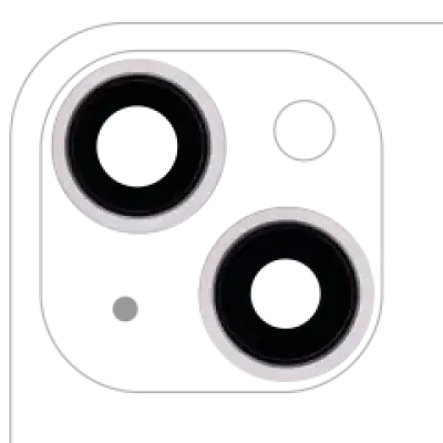 Скло камери з рамкою та безелем для iPhone 13 / 13 Mini (2 шт) (Real Sapphire) (Premium) (рожевий)