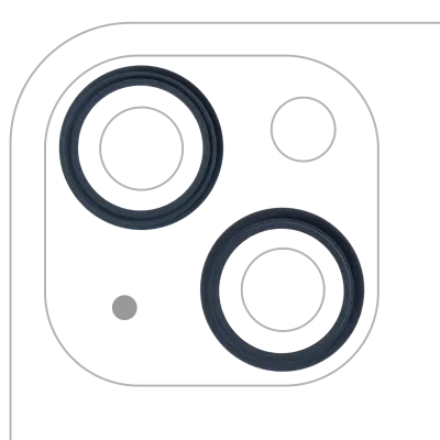 Back Camera Bezel Ring Only For iPhone 13 / 13 Mini (Midnight) (2 Piece Set)
