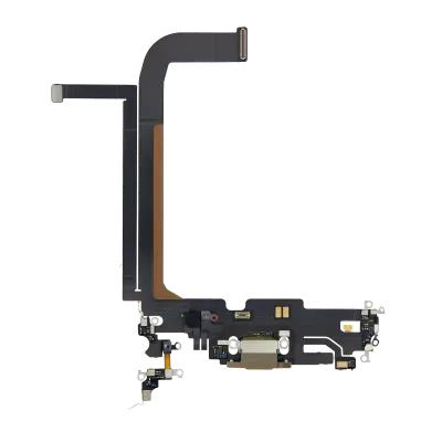 Charging Port Flex Cable For iPhone 13 Pro Max (Premium) (Gold)