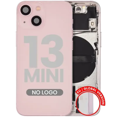 Back Housing W/ Small Parts For iPhone 13 Mini (EU / Global Version) (Aftermarket Plus) (Pink)