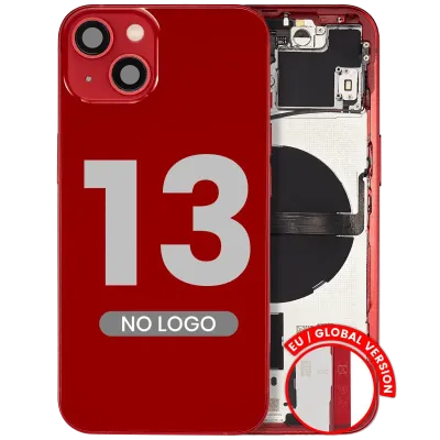 Back Housing W/ Small Parts For iPhone 13 (EU / Global Version) (Aftermarket Plus) (Red)