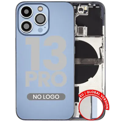 Back Housing W/ Small Parts For iPhone 13 Pro (EU / Global Version) (Aftermarket Plus) (Sierra Blue)