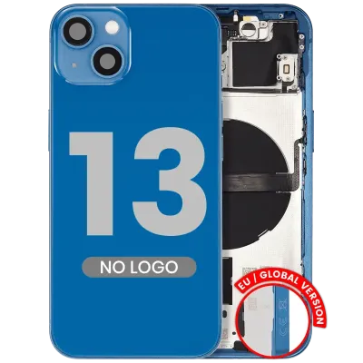 Back Housing W/ Small Parts For iPhone 13 (EU / Global Version) (Aftermarket Plus) (Blue)