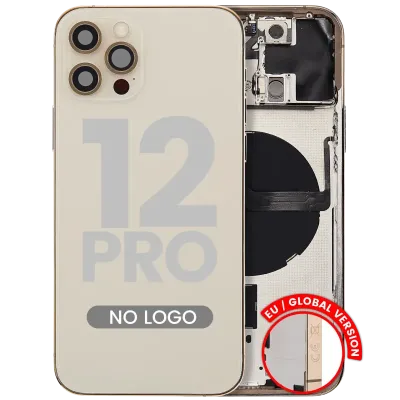 Заднє скло з дрібними деталями для iPhone 12 Pro (EU / Global Version) (Aftermarket Plus) (золотий)