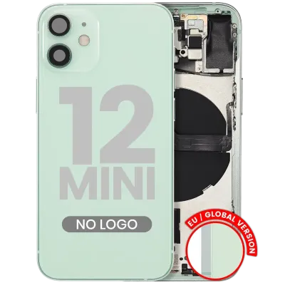 Заднє скло з дрібними деталями для iPhone 12 Mini (EU / Global Version) (Aftermarket Plus) (зелений)