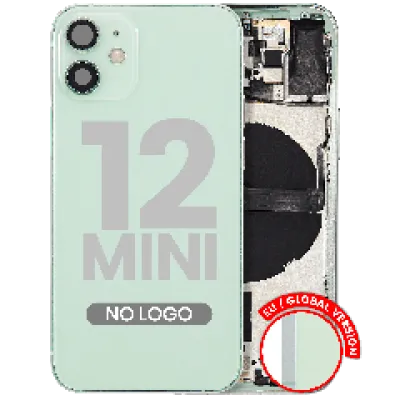 Заднє скло з дрібними деталями для iPhone 12 Mini (EU / Global Version) (Aftermarket Plus) (зелений)