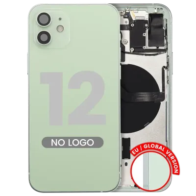 Заднє скло з дрібними деталями для iPhone 12 (EU / Global Version) (Aftermarket Plus) (зелений)