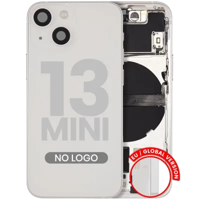 Заднє скло з дрібними деталями для iPhone 13 Mini (EU / Global Version) (Aftermarket Plus) (Starlight)