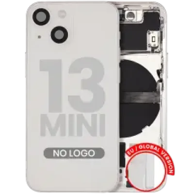 Заднє скло з дрібними деталями для iPhone 13 Mini (EU / Global Version) (Aftermarket Plus) (Starlight)