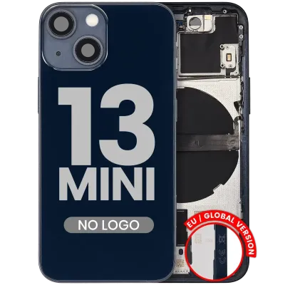 Заднє скло з дрібними деталями для iPhone 13 Mini (EU / Global Version) (Aftermarket Plus) (Midnight)