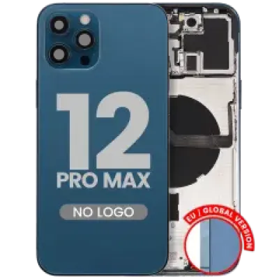 Заднє скло з дрібними деталями для iPhone 12 Pro Max (EU / Global Version) (Aftermarket Plus) (Pacific Blue)