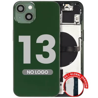 Заднє скло з дрібними деталями для iPhone 13 (EU / Global Version) (Aftermarket Plus) (зелений)