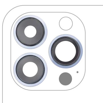 Back Camera Lens With Bracket & Bezel For iPhone 13 Pro / 13 Pro Max (Aftermarket Plus) (Sierra Blue)