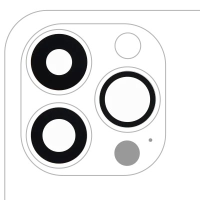 Back Camera Lens (Glass Only) With Adhesive For iPhone 13 Pro / 13 Pro Max (3 Piece Set) (Aftermarket Plus) (10 Pack)
