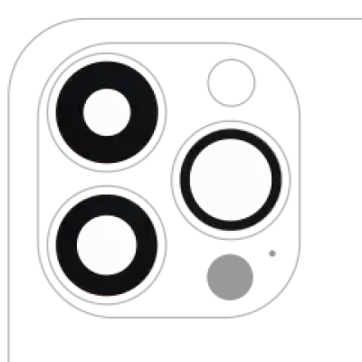 Скло камери (лише скло) з проклейкою для iPhone 13 Pro / 13 Pro Max (3 шт) (Aftermarket Plus) (10 уп)