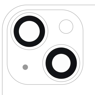 Скло камери (лише скло) з проклейкою для iPhone 13 / 13 Mini (2 шт) (Aftermarket Plus) (10 уп)